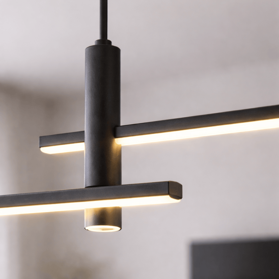 Ceiling Lights Black 120cm / Warm light Lyra Linea Bar Pendant