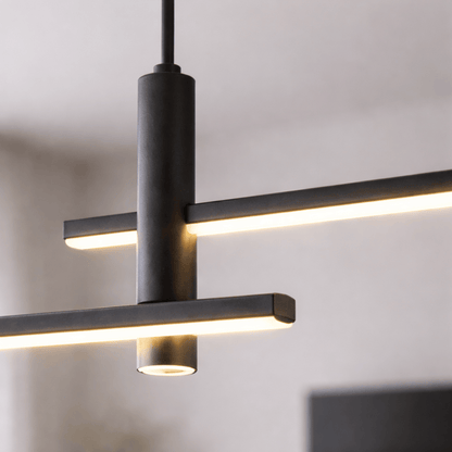 Ceiling Lights Black 120cm / Warm light Lyra Linea Bar Pendant