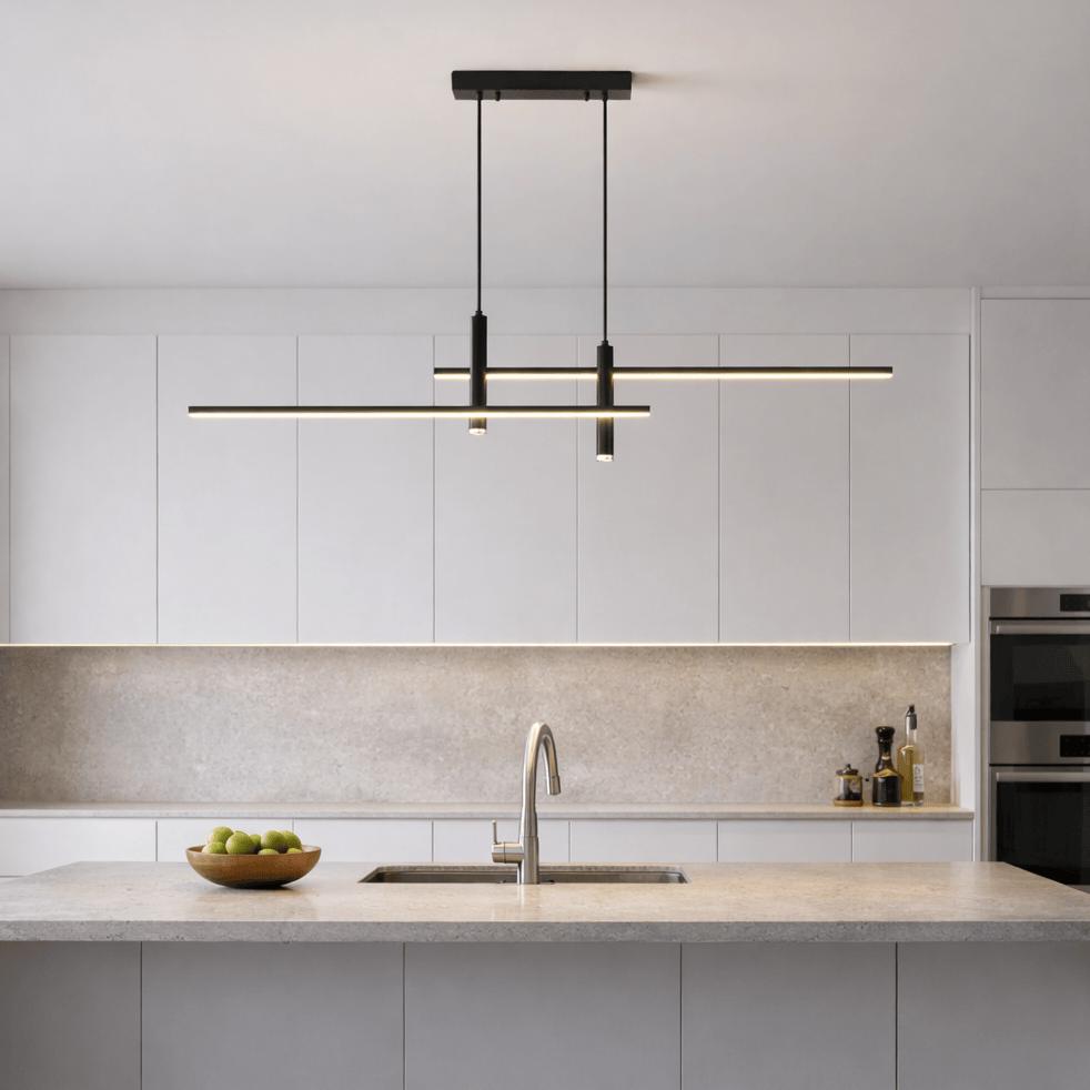 Ceiling Lights Black 120cm / Warm light Lyra Linea Bar Pendant