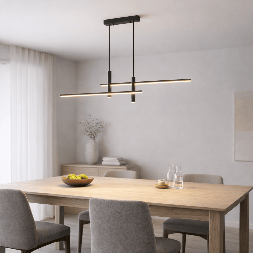 Ceiling Lights Black 120cm / Warm light Lyra Linea Bar Pendant