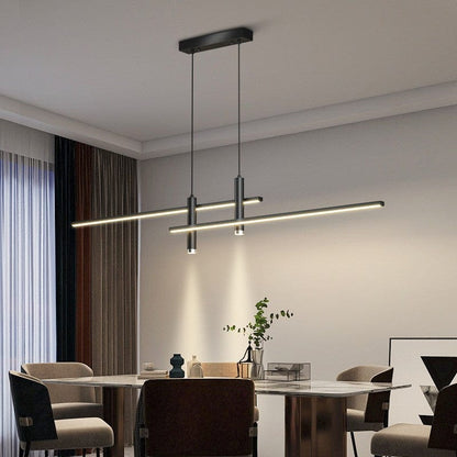 Ceiling Lights Black 120cm / Warm light Lyra Linea Bar Pendant