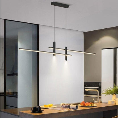 Ceiling Lights Black 120cm / Warm light Lyra Linea Bar Pendant