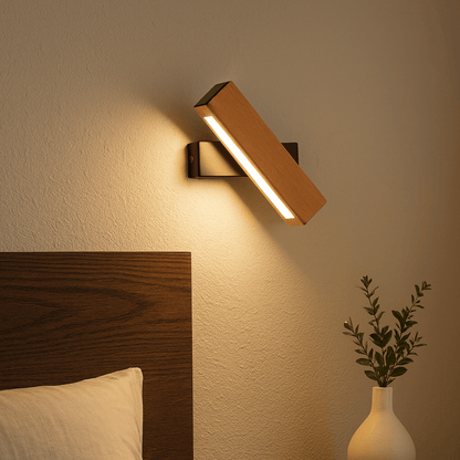 Garden Lights Lyra Beam Adjustable Wooden Wall Light