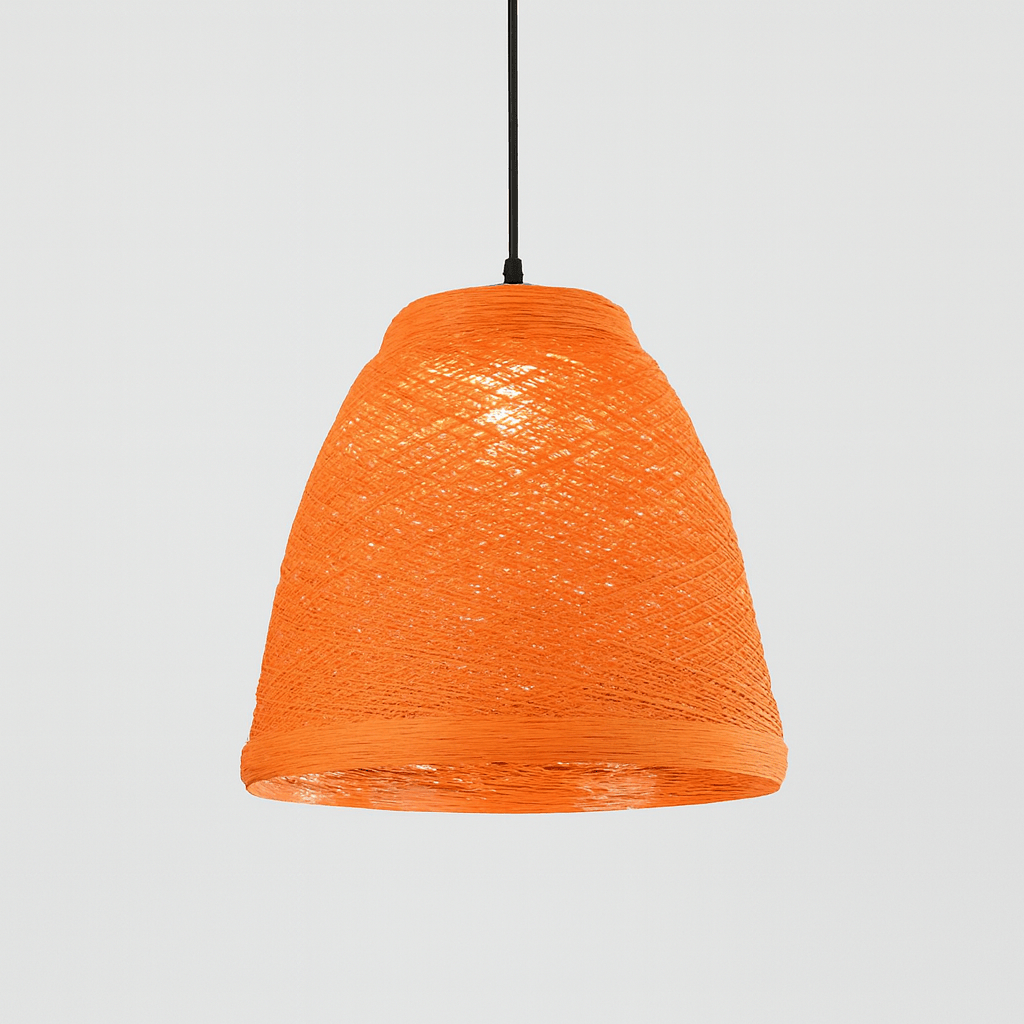 Garden Lights Orange 25CM Lyra Solane Rattan Pendant Light