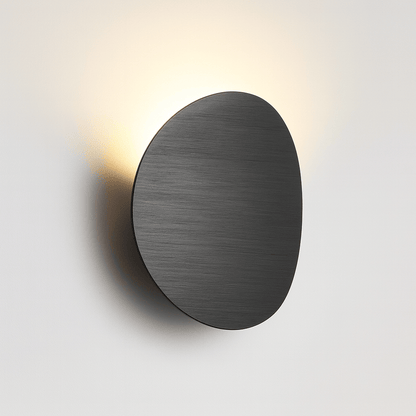 Garden Lights Brushed Black Lyra Arcus Round Wall Light