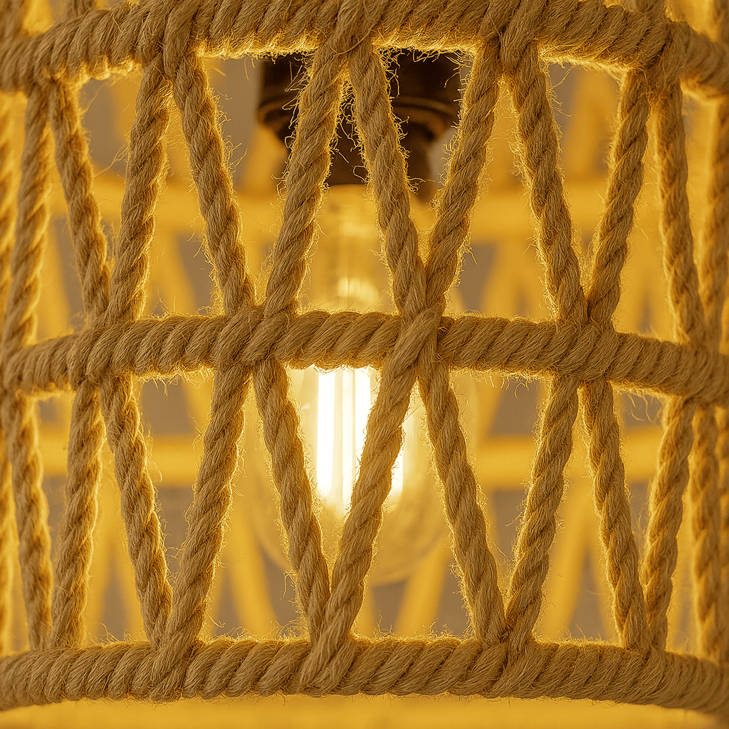 Garden Lights Lyra Noa Rattan Weave Pendant Light