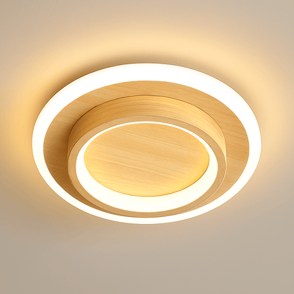 Garden Lights Round Wood Grain Lyra Aven Ceiling Light