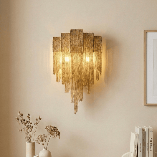 Ceiling Lights 28X50CM Gold / Light source Chain Tassel Wall Light